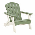 Składane krzesło ogrodowe Adirondack 79 x 83 x 95 cm z tworzywa zielone/białe